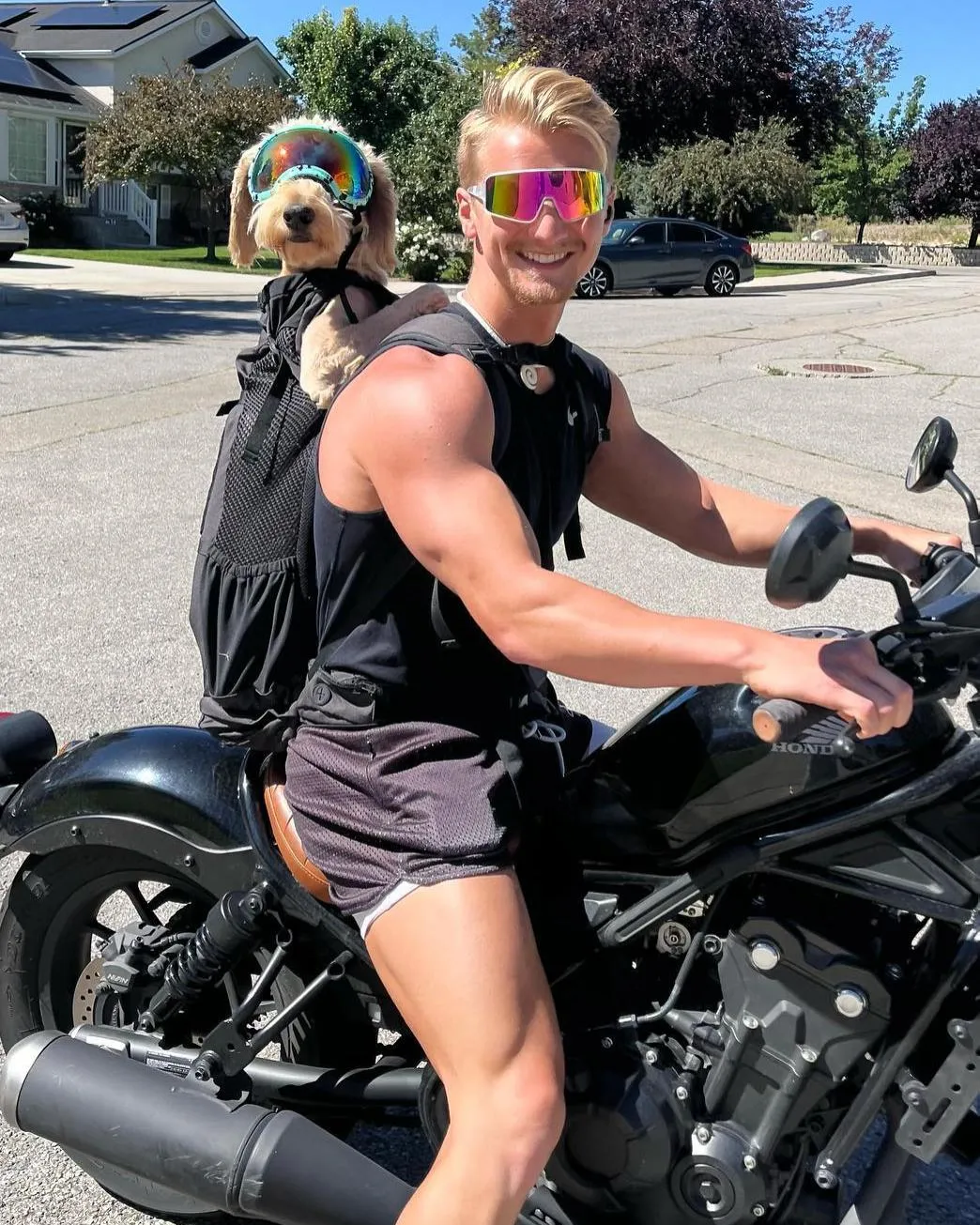 Alta riding with Dr. Bridger Cutler